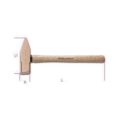 1370BA 1000 Lakatos kalapács, szikramentes, fanyéllel 1370BA 1000 Lakatos kalapács, szikramentes, fanyéllel