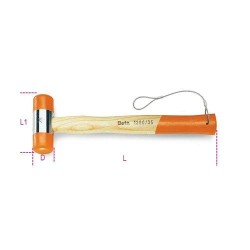 1390HS Műanyag kalapács, cserélhetõ végekkel, fanyéllel H-SAFE 1390HS Műanyag kalapács, cserélhetõ végekkel, fanyéllel H-SAFE