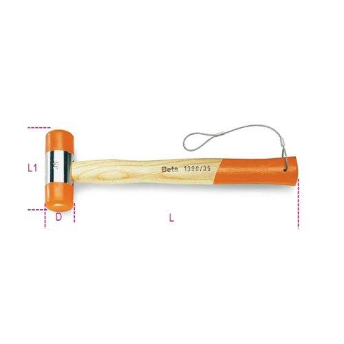 1390HS Műanyag kalapács, cserélhetõ végekkel, fanyéllel H-SAFE 1390HS Műanyag kalapács, cserélhetõ végekkel, fanyéllel H-SAFE