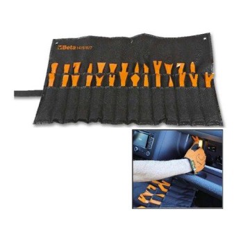 1479/B27 27 darabos nylon szerszámkészlet kárpitpatentekhez, és műanyagokon és tömítéseken történő munkavégzéshez felfüggeszthető tartóban 1479/B27 27 darabos nylon szerszámkészlet kárpitpatentekhez, és műanyagokon és tömítéseken történő munkavégzéshez felfüggeszthető tartóban