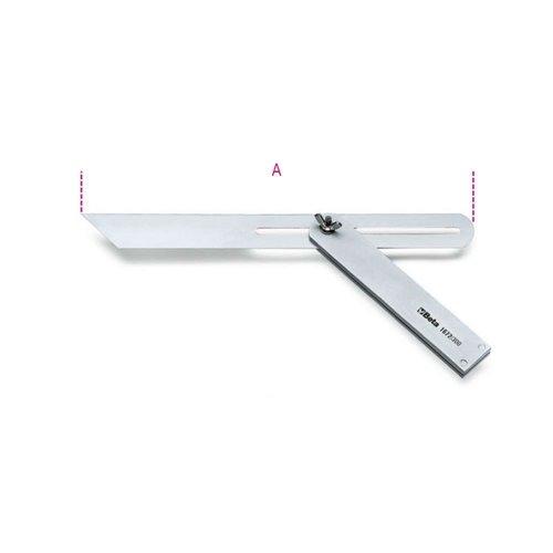 1672 Állítható szögsablon csúszó szárral, a szár és az alaplap acélból készült, krómozott 1672 Állítható szögsablon csúszó szárral, a szár és az alaplap acélból készült, krómozott