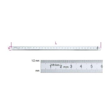 1682 200 Rugalmas skálás vonalzó, rozsdamentes acélból 1682 200 Rugalmas skálás vonalzó, rozsdamentes acélból