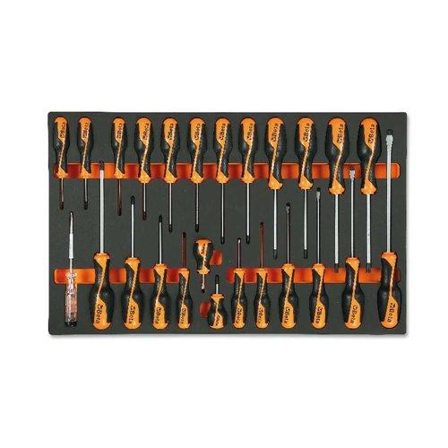 M195 Habszivacs tálca BetaGrip csavarhúzókkal hasított fejű, Phillips® és Torx® csavarokhoz M195 Habszivacs tálca BetaGrip csavarhúzókkal hasított fejű, Phillips® és Torx® csavarokhoz