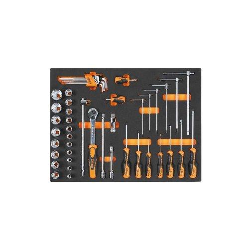 Beta MB47 48 részes szerszámkészlet lágy habszivacs tálcában