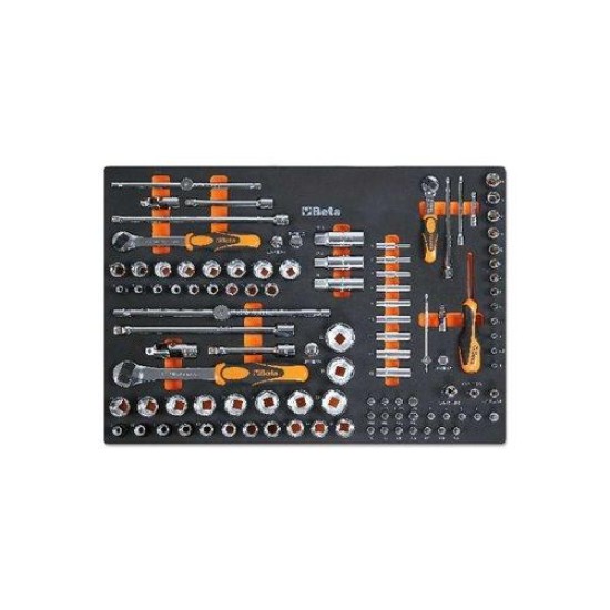 BETA MM105 Habszivacs tálca 1/4''-os, 3/8''-os és 1/2''-os dugókulccsal