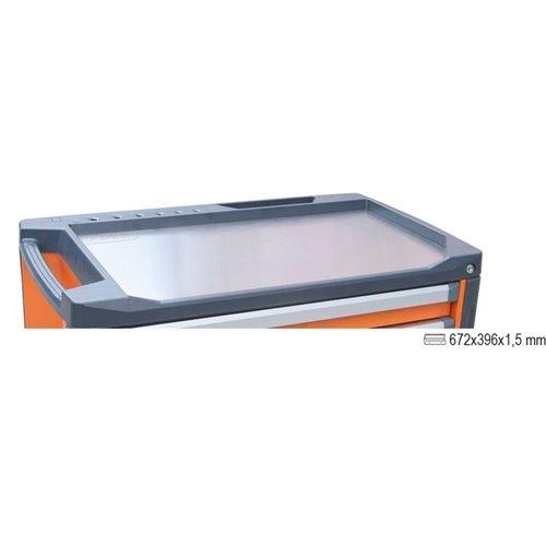 BETA 3700/PLA Rozsdamentes acél munkalap a C37 fiókos szerszám kocsihoz