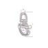 8273 22 Karabiner horog gyorscsatlakozóval és szemes forgószem Nemesacél AISI 316 8273 22 Karabiner horog gyorscsatlakozóval és szemes forgószem Nemesacél AISI 316