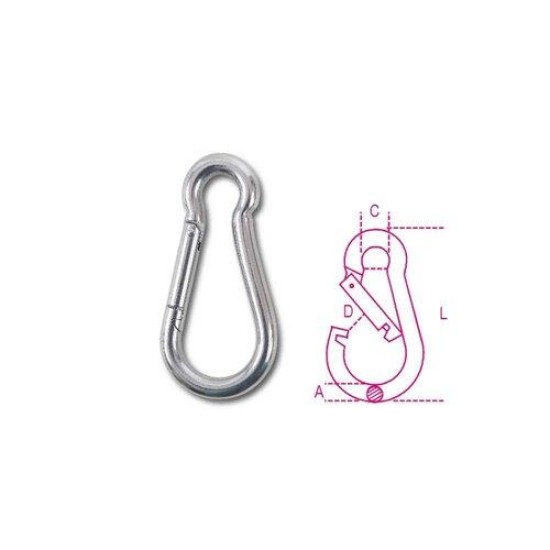 8274 11X120 Karabiner horog                                AISI 316