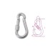 8274G 8X8 Karabiner horog anyával AISI 316 8274G 8X8 Karabiner horog anyával AISI 316