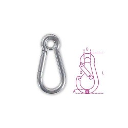 8274A 8X80 gyűrűs karabiner, rozsdamentes AISI 316