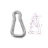8276 8X80 Asszimmetrikus karabiner horog AISI 316 8276 8X80 Asszimmetrikus karabiner horog AISI 316