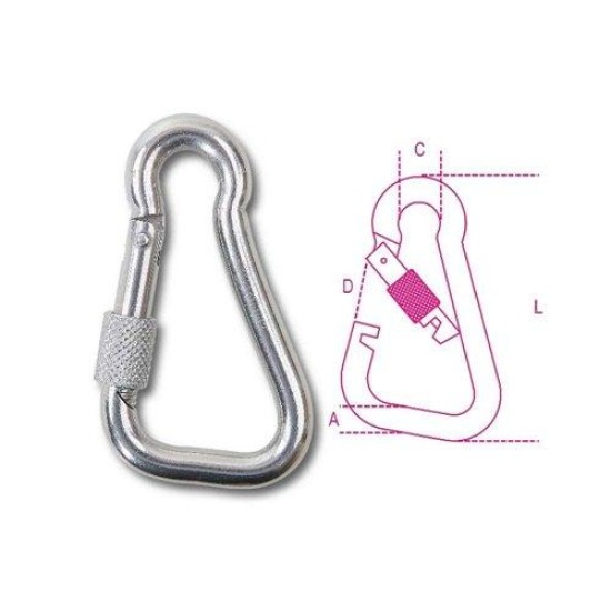 8276G 8X80 Asszimmetrikus karabiner horog AISI 316