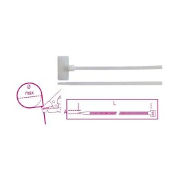 BMBT1112   Külön feliratozható kábelkötegelő szalag, 20x9mm, natúr