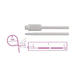 BMBT12248   Hosszában feliratozható kábelkötegelő szalag, 13x27mm, natúr