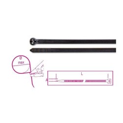 BMNL2048   Acélfogas műanyag kábelkötegelő szalag, fekete, UV-álló BMNL2048   Acélfogas műanyag kábelkötegelő szalag, fekete, UV-álló