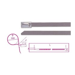 BMS5079   Önzáró rozsdamentes acél kábelkötegelő szalag BMS5079   Önzáró rozsdamentes acél kábelkötegelő szalag