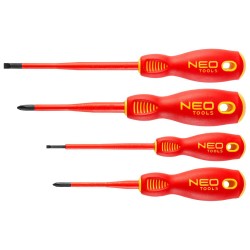 Csavarhúzó készlet 1000V, szigetelt, 4db, vékonyított szárral (04-144) Csavarhúzó készlet 1000V, szigetelt, 4db, vékonyított szárral (04-144)