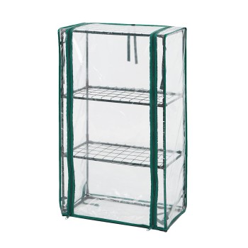 Növényház 46 x 24 x 80cm, PVC fólia, fémszerkezet (15-910)