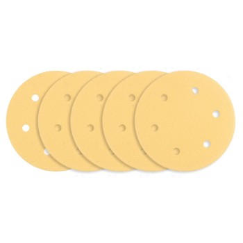 Tépőzáras csiszolópapír 225mm, K120, 5db, 6 lyukakkal az 59G264, 59G265 csiszológéphez. (54H030)