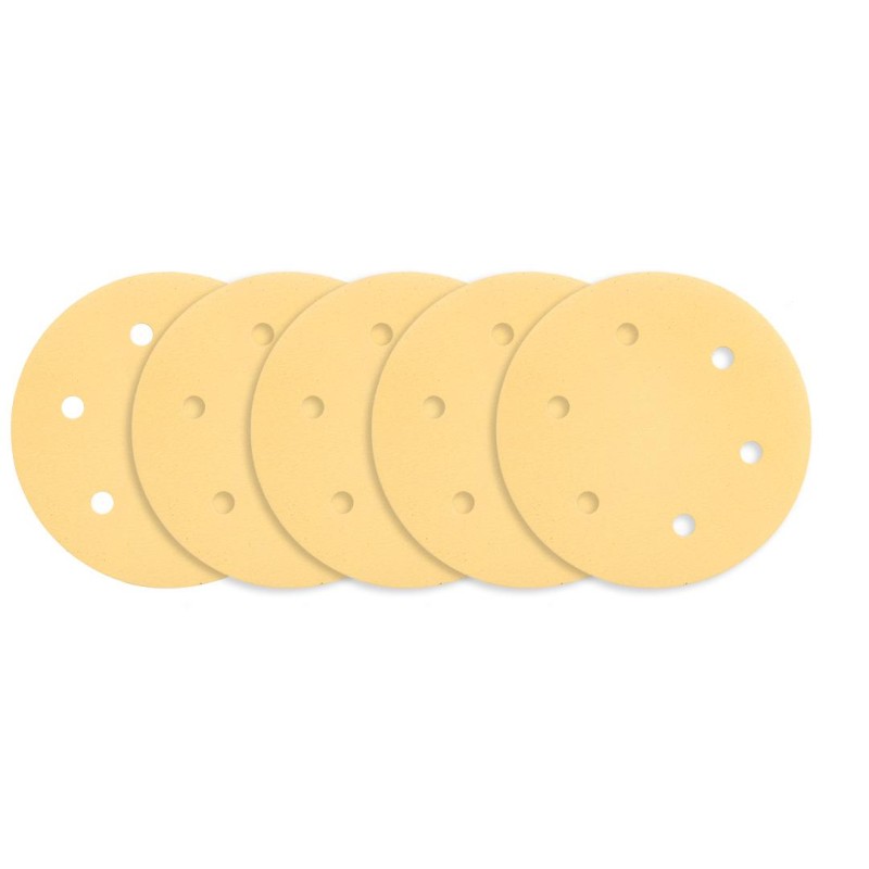 Tépőzáras csiszolópapír 225mm, K180, 5db, 6 lyukakkal az 59G264, 59G265 csiszológéphez. (54H031)