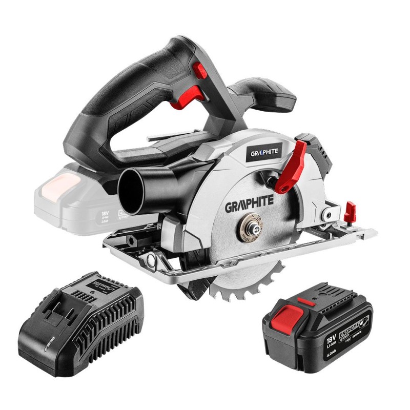 Akkus körfűrész szett, 58G008 + 4Ah akku + töltő, Energy+, 18V (58G008-BC) Akkus körfűrész szett, 58G008 + 4Ah akku + töltő, Energy+, 18V (58G008-BC)