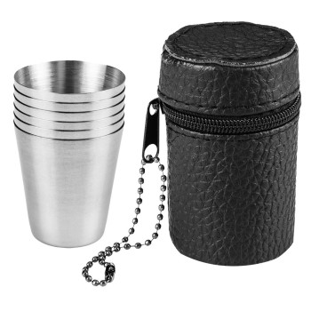 Kemping pohárkészlet, rozsdamentes, 6db, tokkal (63-173) Kemping pohárkészlet, rozsdamentes, 6db, tokkal (63-173)