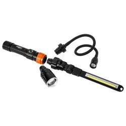 Akkus 3az1-ben vizsgálólámpa, tölthető, 350lum COB LED, 3W, IP44 (99-107) Akkus 3az1-ben vizsgálólámpa, tölthető, 350lum COB LED, 3W, IP44 (99-107)