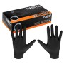 Munkakesztyű, perforált nitril, fekete, 100db, XL (97-691-XL)