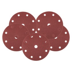 Csiszolókorong tépőzáras 150mm, P60, 9 lyukkal, 5db, 04-721-hez Csiszolókorong tépőzáras 150mm, P60, 9 lyukkal, 5db, 04-721-hez