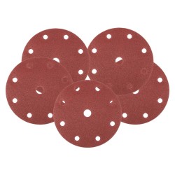 Csiszolókorong tépőzáras 150mm, P100, 9 lyukkal, 5db, 04-721-hez Csiszolókorong tépőzáras 150mm, P100, 9 lyukkal, 5db, 04-721-hez