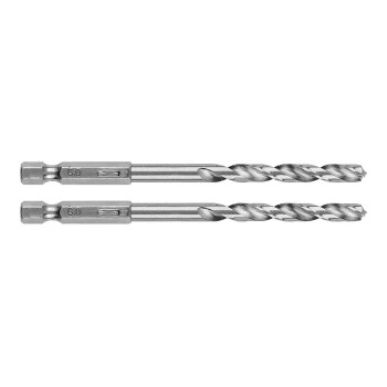Csigafúró, 1/4'' hatszög szárral, HSS DIN 338, 6mm, 2db/cs Csigafúró, 1/4'' hatszög szárral, HSS DIN 338, 6mm, 2db/cs