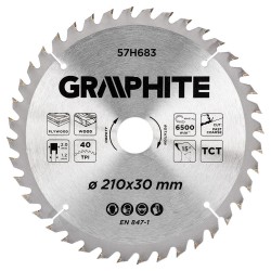 Körfűrészlap, keményfém fogakkal, 210 x 30 mm, 40 fog Körfűrészlap, keményfém fogakkal, 210 x 30 mm, 40 fog