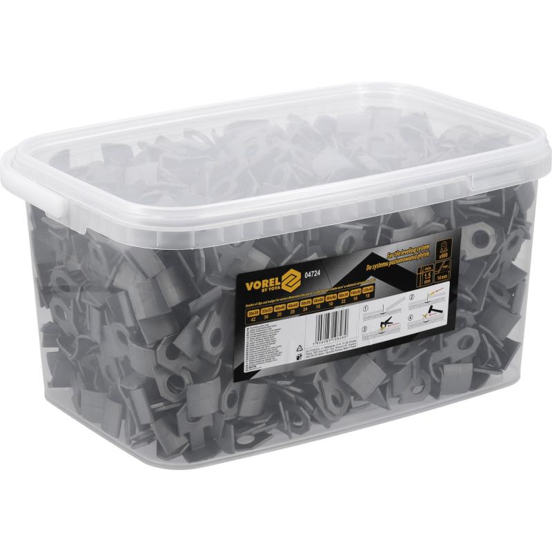 VOREL Burkolaszintező talp 1,5 mm (900 db) VOREL Burkolaszintező talp 1,5 mm (900 db)