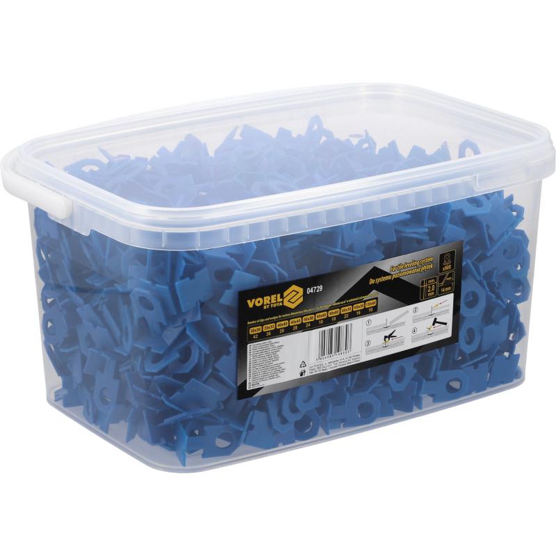 VOREL Burkolaszintező talp 2 mm (900 db) VOREL Burkolaszintező talp 2 mm (900 db)