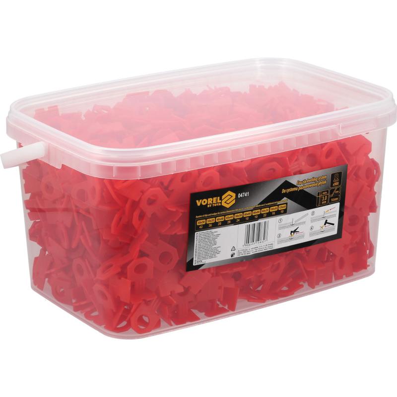 VOREL Burkolaszintező talp 3 mm (900 db) VOREL Burkolaszintező talp 3 mm (900 db)