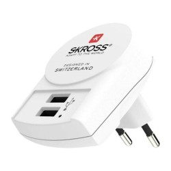 SKROSS USB adapter (2 x USB-A, 2 x 1,2 Ah akku) SKROSS USB adapter (2 x USB-A, 2 x 1,2 Ah akku)