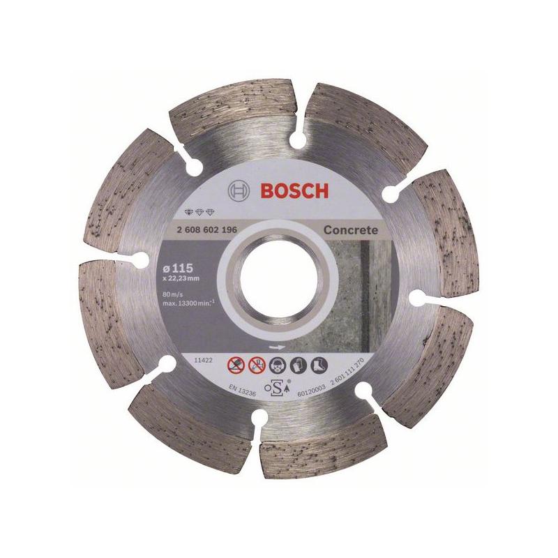 BOSCH Gyémánt vágókorong 115 x 1,6 x 10 x 22,2 mm szegmentált Standard for Concrete