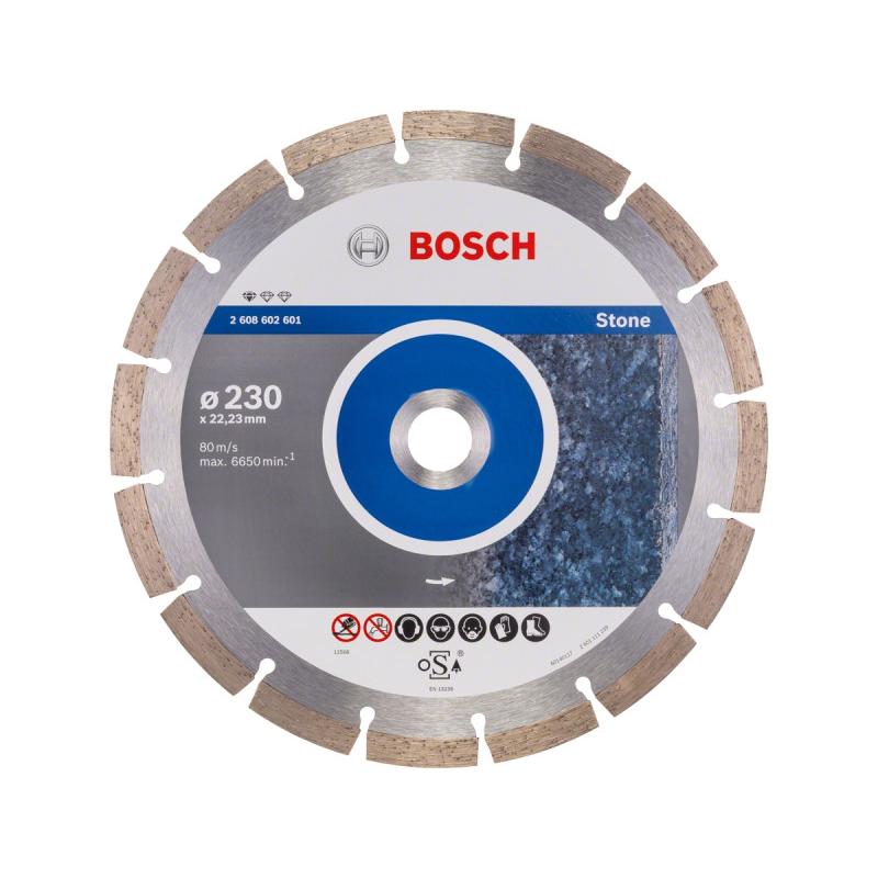 BOSCH Gyémánt vágókorong 230 x 2,3 x 10 x 22,2 mm szegmentált Standard for Stone