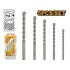 INGCO Kőzetfúró készlet 5 részes 4-10 mm hengeres