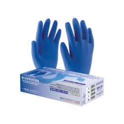 BLUERACER/L Egyszer használatos nitril vizsgálókesztyű púdermentes (100 db/doboz) L BLUERACER/L Egyszer használatos nitril vizsgálókesztyű púdermentes (100 db/doboz) L