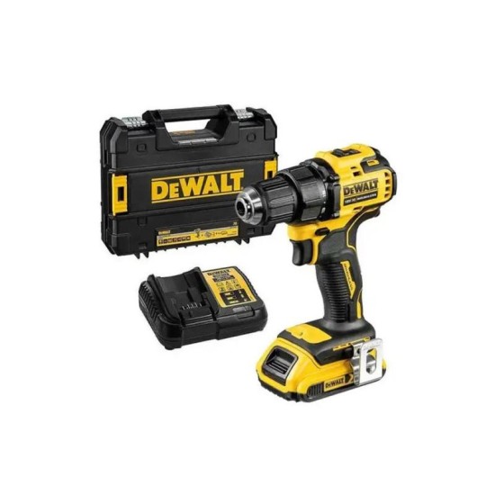 DEWALT Akkus ütvefúró-csavarozó 18 V szénkefe nélküli 68 Nm (1 x 5,0 Ah akku + töltő + TSTAK)