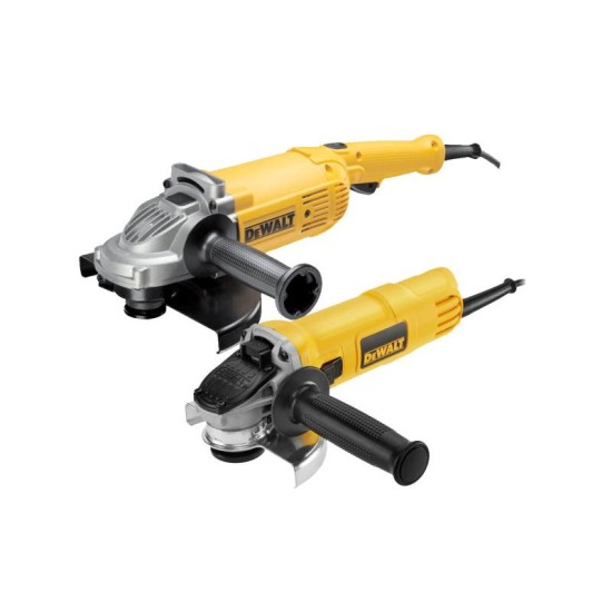 DEWALT Sarokcsiszoló szett 125 mm / 900 W DWE4157 + 230 mm / 2200 W DWE492