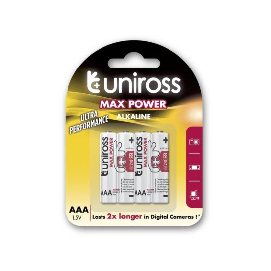 UNIROSS AAA/mikro tartós alkáli elem 1,5 V (4 db)