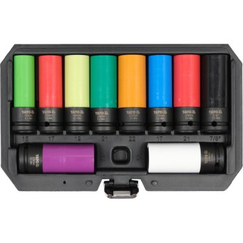 YATO Alufelni dugókulcs készlet 10 részes 1/2'' CrMo YATO Alufelni dugókulcs készlet 10 részes 1/2'' CrMo