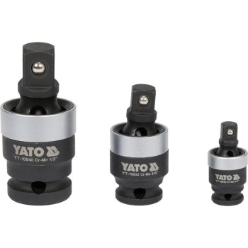 YATO Gépi csuklós csatlakozó készlet 3 részes 1/4'' 3/8'' 1/2'' CrMo