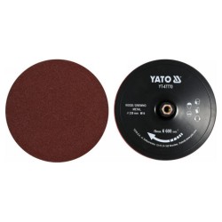 YATO Tépőzáras gumitányér 230 mm M14 + 4 db tépőzára fíbertárcsa (P60, P80, P100, P120) YATO Tépőzáras gumitányér 230 mm M14 + 4 db tépőzára fíbertárcsa (P60, P80, P100, P120)