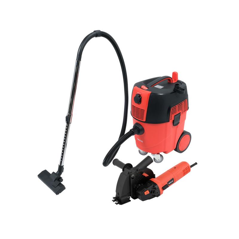 YATO Ipari porszívó automata szűrőlerázós 1600W + Falhoronymarógép 125 mm 1700W (YT-82015) YATO Ipari porszívó automata szűrőlerázós 1600W + Falhoronymarógép 125 mm 1700W (YT-82015)