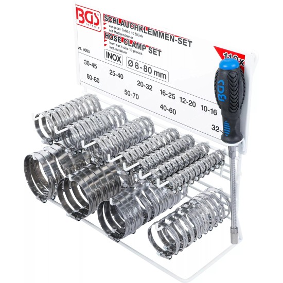 Bilincs készlet 111 db-os + ajándék bilncs csavarhúzó - rozsdamentes - BGS Bilincs készlet 111 db-os + ajándék bilncs csavarhúzó - rozsdamentes - BGS