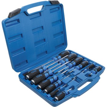 Csavarhúzó készlet üthető 12 db-os lapos+kereszt -1/4'' belső négyszög- BGS