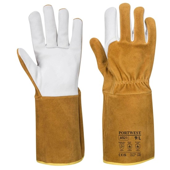 Kesztyű hegesztő, hő-lángálló- Barna, AWI/TIG 10/XL - Portwest Kesztyű hegesztő, hő-lángálló- Barna, AWI/TIG 10/XL - Portwest